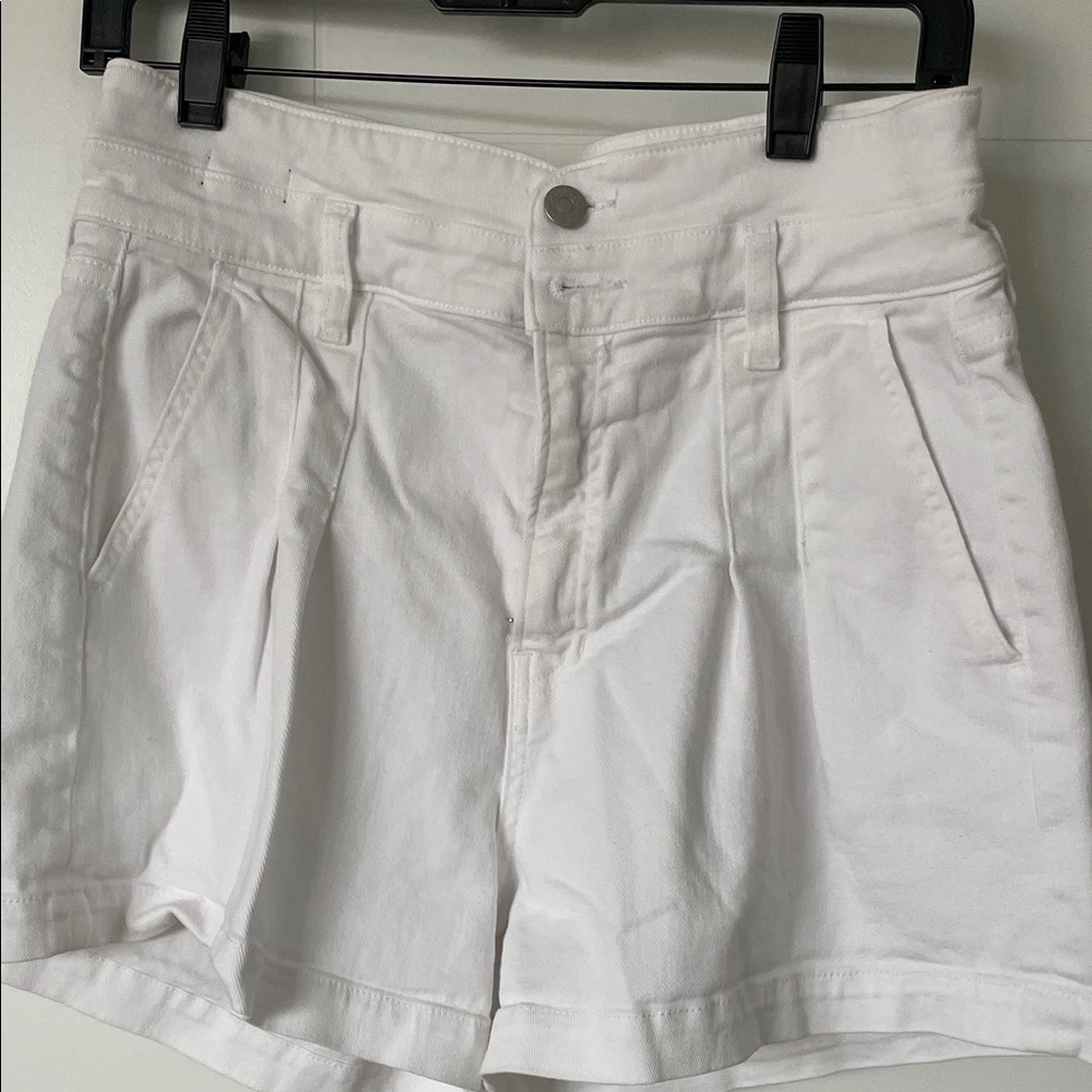 Veronica Beard High Waist White Shorts